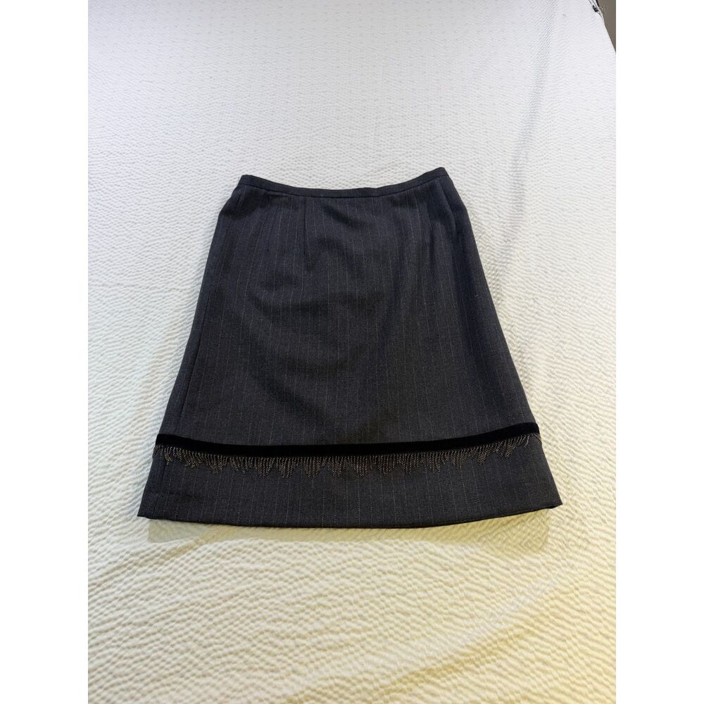Bernard Couture Vintage Pinstripe Midi Skirt